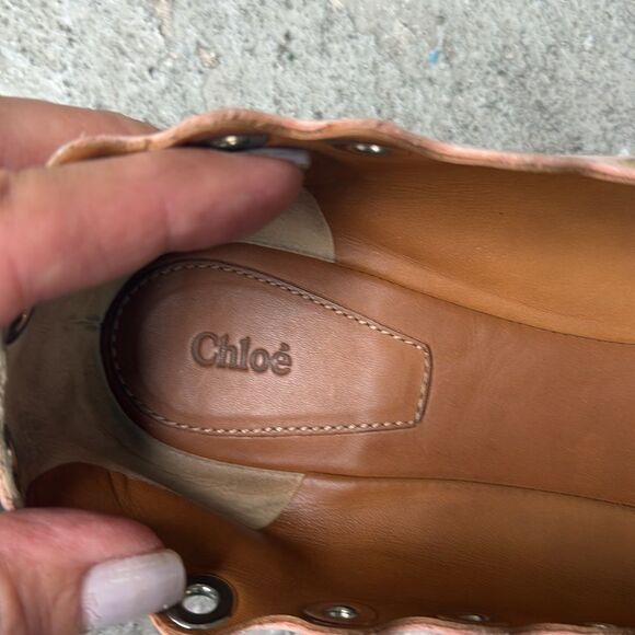 Chloe suede eyelet trim ballet flats - Picture 10 of 10